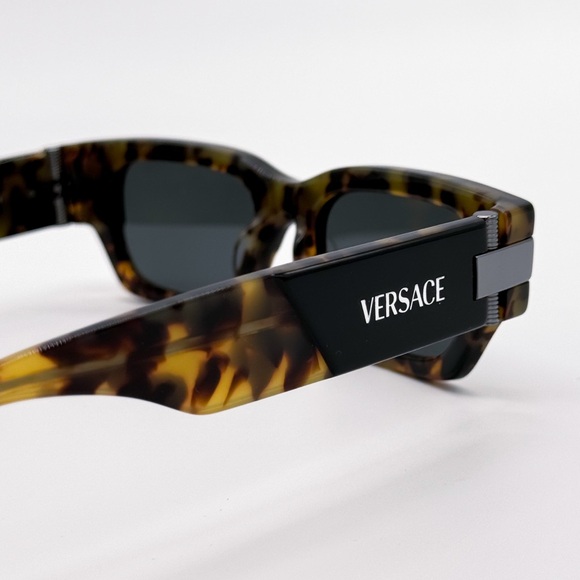 NEW VERSACE VE4465 5456/87 BROWN MOD 4465 SQUARE VE4465 545687 UNISEX SUNGLASSES - Picture 6 of 9